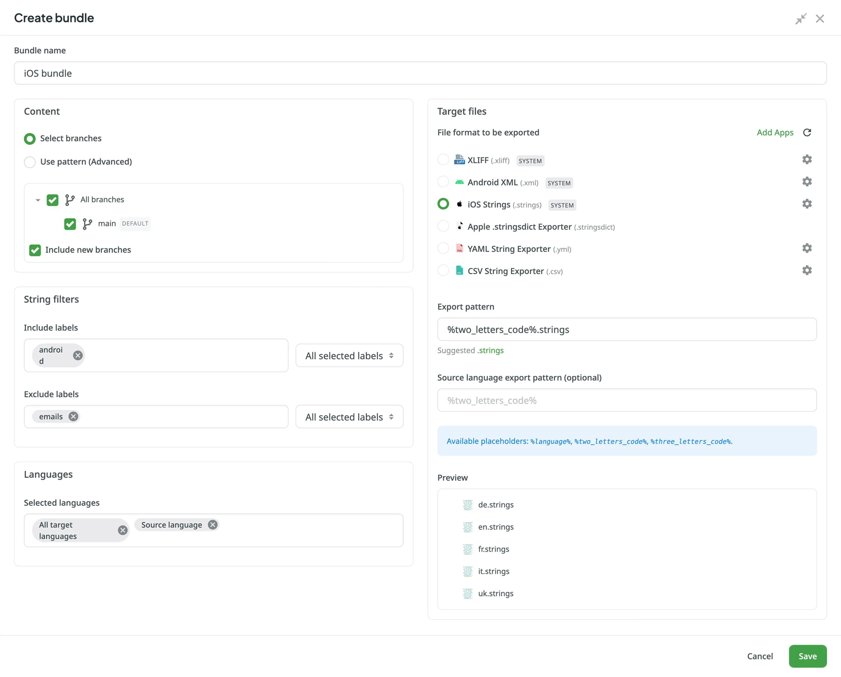 Create Bundle